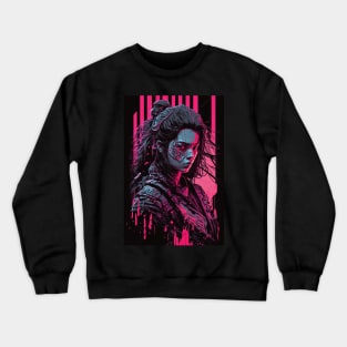 Female Cyberpunk Samurai Crewneck Sweatshirt